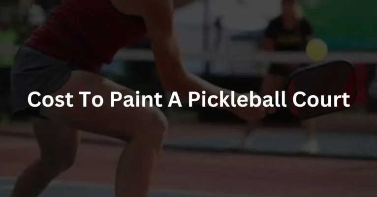 How Much Does It Cost To Paint A Pickleball Court?