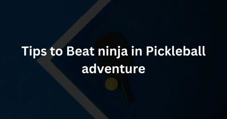 How To Beat The Ninja In Super Pickleball Adventure?